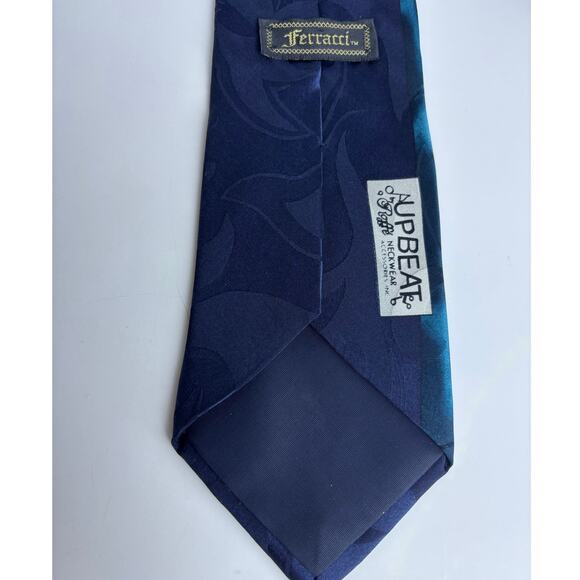 UPBEAT BY ROFFE Neck Tie Ferracci Musical Notes 100% Silk Art to Wear - Picture 4 of 7